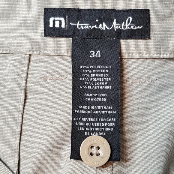 Travis Mathew Men's Size 34 Beck Golf Shorts Biege 1MM208 - Picture 6 of 7